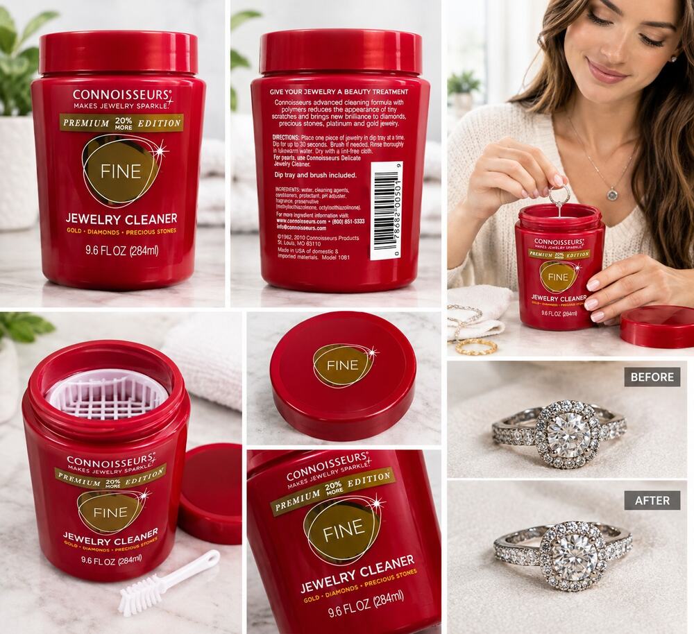 Connoisseurs Premium Edition Fine Jewelry Cleaner – 9.6 fl oz / 284 mL